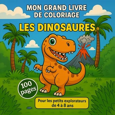Mon grand livre de coloriage les dinosaures